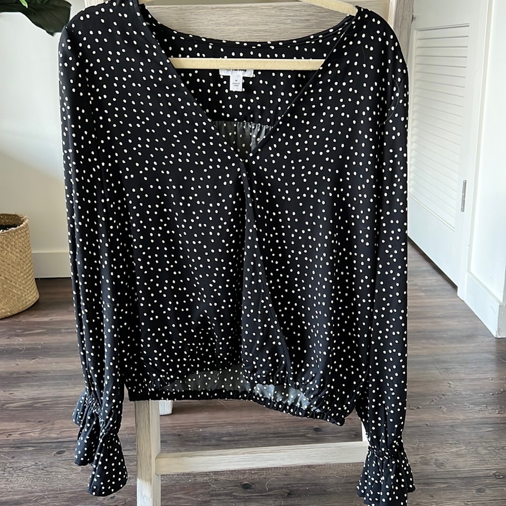 Black and White Polka Dot Blouse